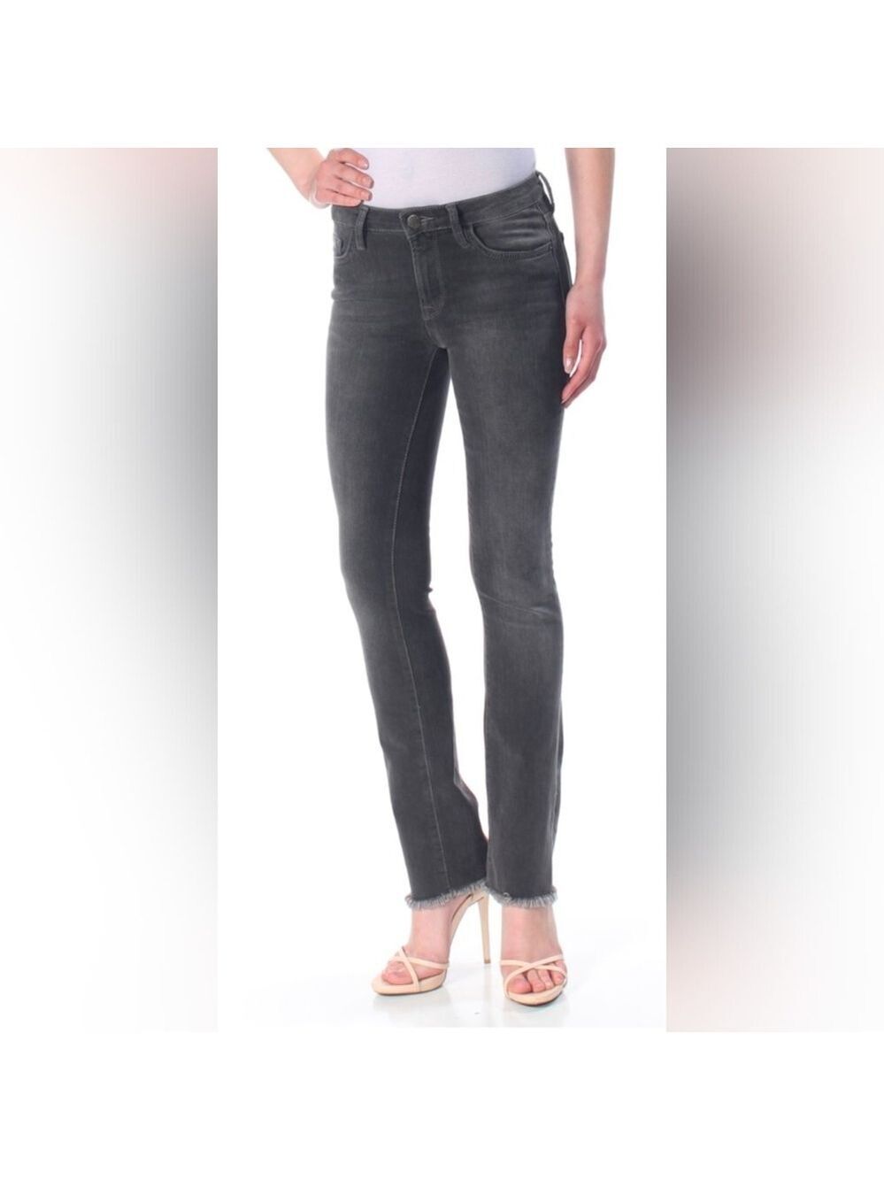 Free People Black Fringe Jeans Size 25